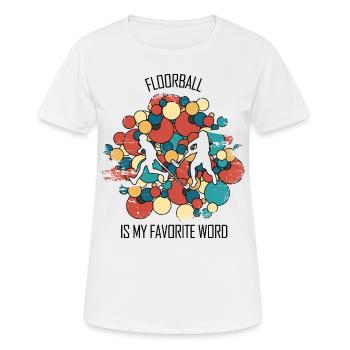 Floorball Unihockey Feldhockey Hallenhockey - Frauen T-Shirt atmungsaktiv - Weiß - Vorne - AI Model Female 172 dark (172cm)