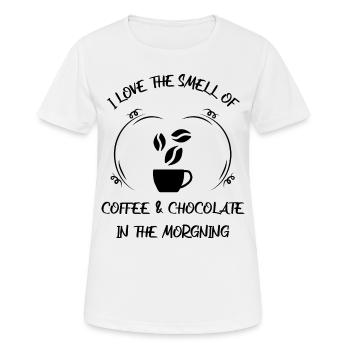 Café, expresso, café et chocolat - T-shirt respirant Femme - blanc - Devant - AI Model Female 172 dark (172cm)