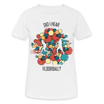 Floorball Unihockey Feldhockey Hallenhockey - Frauen T-Shirt atmungsaktiv - Weiß - Vorne - AI Model Female 172 dark (172cm)