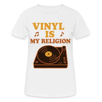 Funk Vinyl Record Collector Retro Music - Women's Breathable T-Shirt - white - Front - AI Model Female 172 dark (172cm)