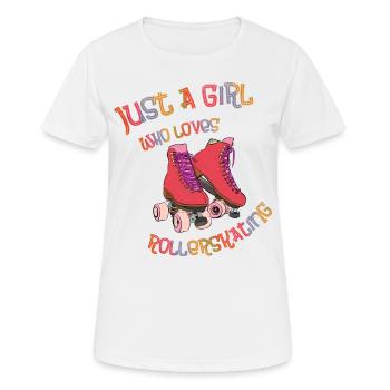 Roller Skates - Just A Girl Who Loves Roller Skating - Women's Breathable T-Shirt - white - Front - AI Model Female 172 dark (172cm)