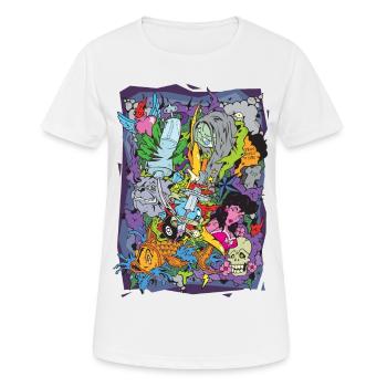 Tattoo Mix - Frauen T-Shirt atmungsaktiv - Weiß - Vorne - AI Model Female 172 dark (172cm)