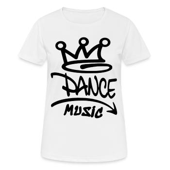 Dance Music Dark - Musique Dance - Années 80 Années 80 Rétro - T-shirt respirant Femme - blanc - Devant - AI Model Female 172 dark (172cm)