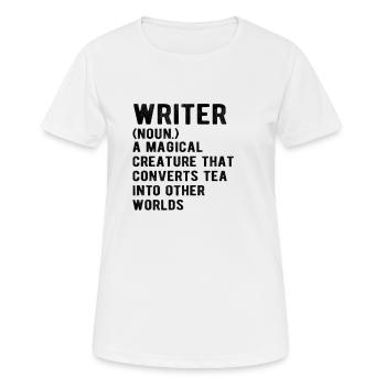 WRITING / AUTHOR: Writer Definition - Frauen T-Shirt atmungsaktiv - Weiß - Vorne - AI Model Female 172 dark (172cm)