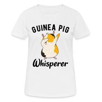 GUINEA PIG: Guinea Pig Whisperer - Women's Breathable T-Shirt - white - Front - AI Model Female 172 dark (172cm)