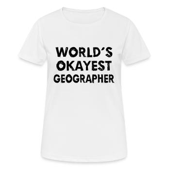 GEOGRAPHY: Geographer - Women's Breathable T-Shirt - white - Front - AI Model Female 172 dark (172cm)