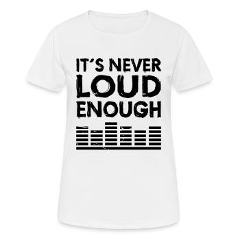 AUDIOLOGIST / CAR STEREO : never loud enough - T-shirt respirant Femme - blanc - Devant - AI Model Female 172 dark (172cm)