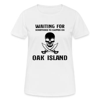 OAK ISLAND/TREASURE HUNTING/MYSTERY OF OAK ISLAND - T-shirt respirant Femme - blanc - Devant - AI Model Female 172 dark (172cm)