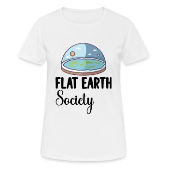 Flat Earth Theory Flat Earth Flat Earth Society - Women's Breathable T-Shirt - white - Front - AI Model Female 172 dark (172cm)
