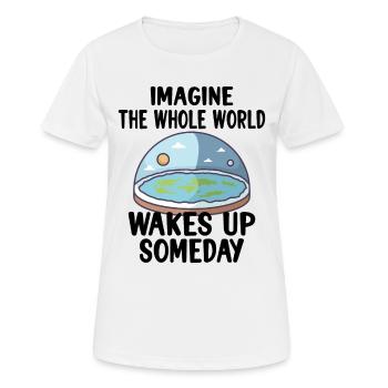 Flat Earth Theory Flat Earth Army Earth flat Gift - Women's Breathable T-Shirt - white - Front - AI Model Female 172 dark (172cm)