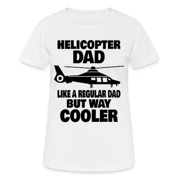 Hubschrauberpilot Luftfahrt Helicopter Dad - Frauen T-Shirt atmungsaktiv - Weiß - Vorne - AI Model Female 172 dark (172cm)