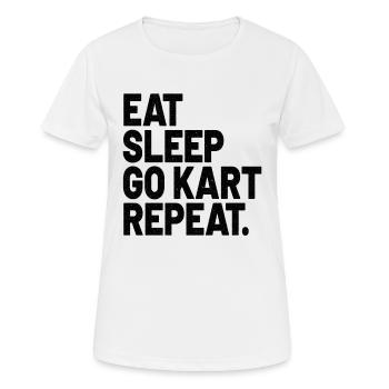 Go Kart Racing Go Kart Cars Go Karting Go-Karter - Women's Breathable T-Shirt - white - Front - AI Model Female 172 dark (172cm)