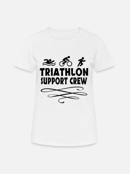 Triathlon Swim Bike Run Triathlete Sport Gift - Frauen T-Shirt atmungsaktiv - Weiß