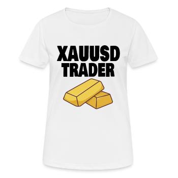 Gold Trader Forex Trader XAUUSD Trader - T-shirt respirant Femme - blanc - Devant - AI Model Female 172 dark (172cm)