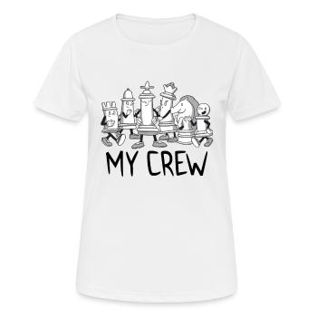 Joueur d’échecs Jeu d’échecs Jeu d’échecs Jeu de société - T-shirt respirant Femme - blanc - Devant - AI Model Female 172 dark (172cm)