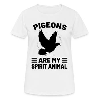 Pigeon Pigeon Voyageur Pigeon Voyageur Pigeon Voyageur - T-shirt respirant Femme - blanc - Devant - AI Model Female 172 dark (172cm)