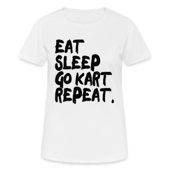 Go Kart Racing Go Kart Cars Go Karting Go-Karter - Women's Breathable T-Shirt - white - Front - AI Model Female 172 dark (172cm)
