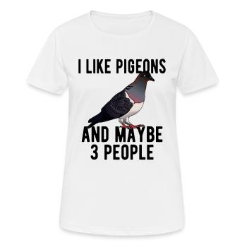 Pigeon Pigeon Racing Pigeon Racer Pigeon Keeper - T-shirt respirant Femme - blanc - Devant - AI Model Female 172 dark (172cm)