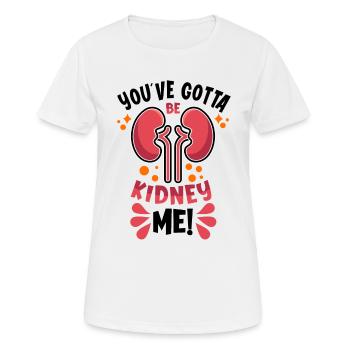 Greffe de rein Maladie rénale du donneur de rein - T-shirt respirant Femme - blanc - Devant - AI Model Female 172 dark (172cm)