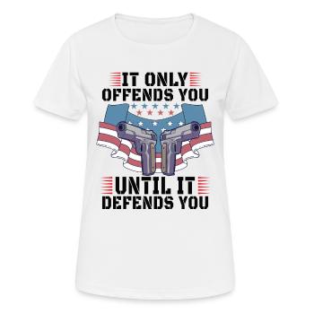 Droits des armes à feu Amateur d’armes à feu 2e amendement Cadeau de propriétaire d’arme à feu - T-shirt respirant Femme - blanc - Devant - AI Model Female 172 dark (172cm)