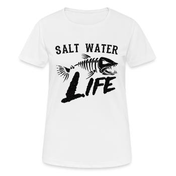 Saltwater Fishing Fisherman Perch Fishing Rod Bobbe - Women's Breathable T-Shirt - white - Front - AI Model Female 172 dark (172cm)