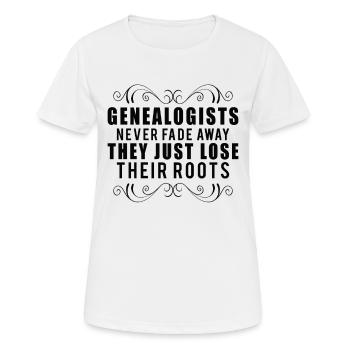 Arbre généalogique Historien de la famille Généalogie Généalogie - T-shirt respirant Femme - blanc - Devant - AI Model Female 172 dark (172cm)