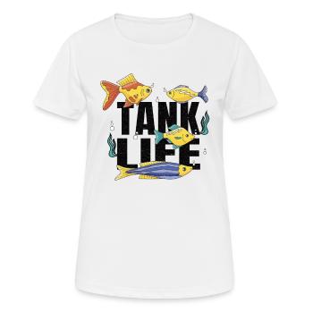Aquaristik Aquarium Keeper Fishkeeper Salzwasser - Frauen T-Shirt atmungsaktiv - Weiß - Vorne - AI Model Female 172 dark (172cm)