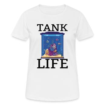 Aquaristic Aquarium Keeper Fishkeeper Eau salée - T-shirt respirant Femme - blanc - Devant - AI Model Female 172 dark (172cm)