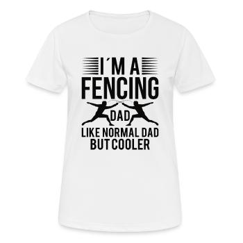 Fechten Vater Fechter Zaun Sohn Tochter - Frauen T-Shirt atmungsaktiv - Weiß - Vorne - AI Model Female 172 dark (172cm)