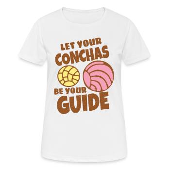 Spanish Humor Conchas Mexican Bread - Women's Breathable T-Shirt - white - Front - AI Model Female 172 dark (172cm)