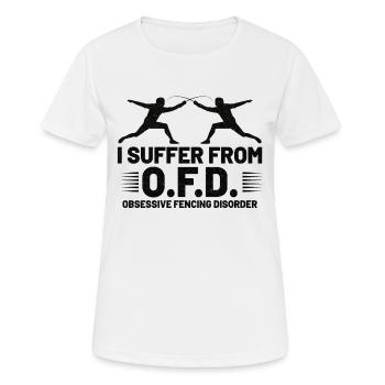 Fencing Fencer Fence - Frauen T-Shirt atmungsaktiv - Weiß - Vorne - AI Model Female 172 dark (172cm)