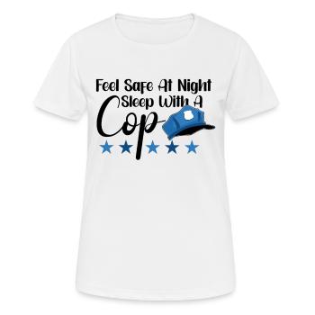 Police Cop Officer Police Office - Frauen T-Shirt atmungsaktiv - Weiß - Vorne - AI Model Female 172 dark (172cm)