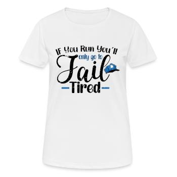 Bureau de police des policiers - T-shirt respirant Femme - blanc - Devant - AI Model Female 172 dark (172cm)