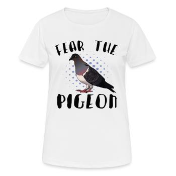 Pigeon Pigeon Racing Pigeon Racer Pigeon Keeper - T-shirt respirant Femme - blanc - Devant - AI Model Female 172 dark (172cm)
