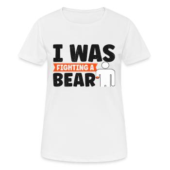 Amputation de l’amputation du bras de la main requise - T-shirt respirant Femme - blanc - Devant - AI Model Female 172 dark (172cm)