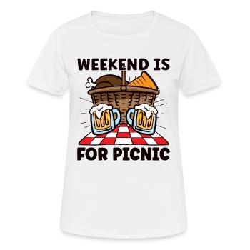 Picnic Lover Pique-Panier de nourriture Date de pique- - T-shirt respirant Femme - blanc - Devant - AI Model Female 172 dark (172cm)