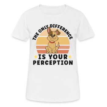 SAUVETAGE DE CHIEN DROITS DES ANIMAUX SAUVETAGE ADOPTION DE CHIENS DE SAUVETAGE - T-shirt respirant Femme - blanc - Devant - AI Model Female 172 dark (172cm)