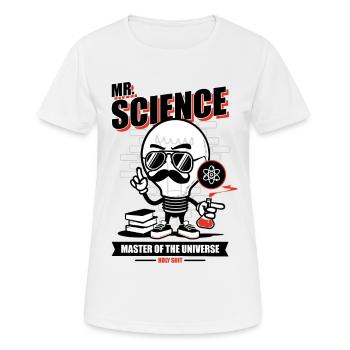 mr sience - Women's Breathable T-Shirt - white - Front - AI Model Female 172 dark (172cm)