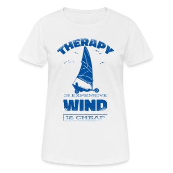 Plage Voile Windracer Land Sailers Land Sailors - T-shirt respirant Femme - blanc - Devant - AI Model Female 172 dark (172cm)