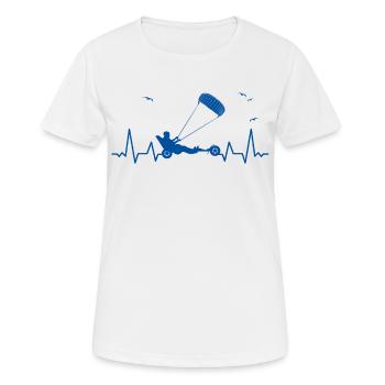 Beach Kite Windracer Land Kite Kite Beach Sailor - Women's Breathable T-Shirt - white - Front - AI Model Female 172 dark (172cm)