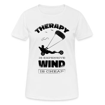 Strand-Kite Windracer Land-Kite Kite-Strandsegler - Frauen T-Shirt atmungsaktiv - Weiß - Vorne - AI Model Female 172 dark (172cm)