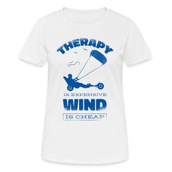 Strand-Kite Windracer Land-Kite Kite-Strandsegler - Frauen T-Shirt atmungsaktiv - Weiß - Vorne - AI Model Female 172 dark (172cm)