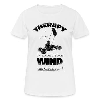 Strand-Kite Windracer Land-Kite Kite-Strandsegler - Frauen T-Shirt atmungsaktiv - Weiß - Vorne - AI Model Female 172 dark (172cm)