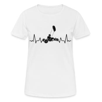 Beach Kite Windracer Land Kite Kite Beach Sailor - T-shirt respirant Femme - blanc - Devant - AI Model Female 172 dark (172cm)