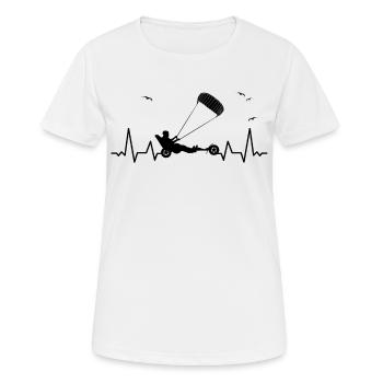 Beach Kite Windracer Land Kite Kite Beach Sailor - Women's Breathable T-Shirt - white - Front - AI Model Female 172 dark (172cm)