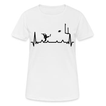 Football Player Rugby Ball Football Game - Women's Breathable T-Shirt - white - Front - AI Model Female 172 dark (172cm)