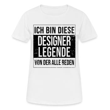 Illustrator Geburtstag geboren Legende Designer - Frauen T-Shirt atmungsaktiv - Weiß - Vorne - AI Model Female 172 dark (172cm)
