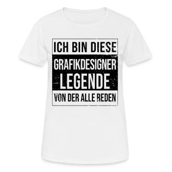 Illustrator Geburtstag geboren Legende - Frauen T-Shirt atmungsaktiv - Weiß - Vorne - AI Model Female 172 dark (172cm)