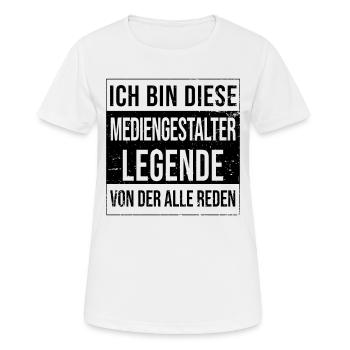 Designer Geburtstag geboren Legende - Frauen T-Shirt atmungsaktiv - Weiß - Vorne - AI Model Female 172 dark (172cm)