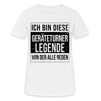 Kunstturnen Bodenturner Geburtstag Legende - Frauen T-Shirt atmungsaktiv - Weiß - Vorne - AI Model Female 172 dark (172cm)